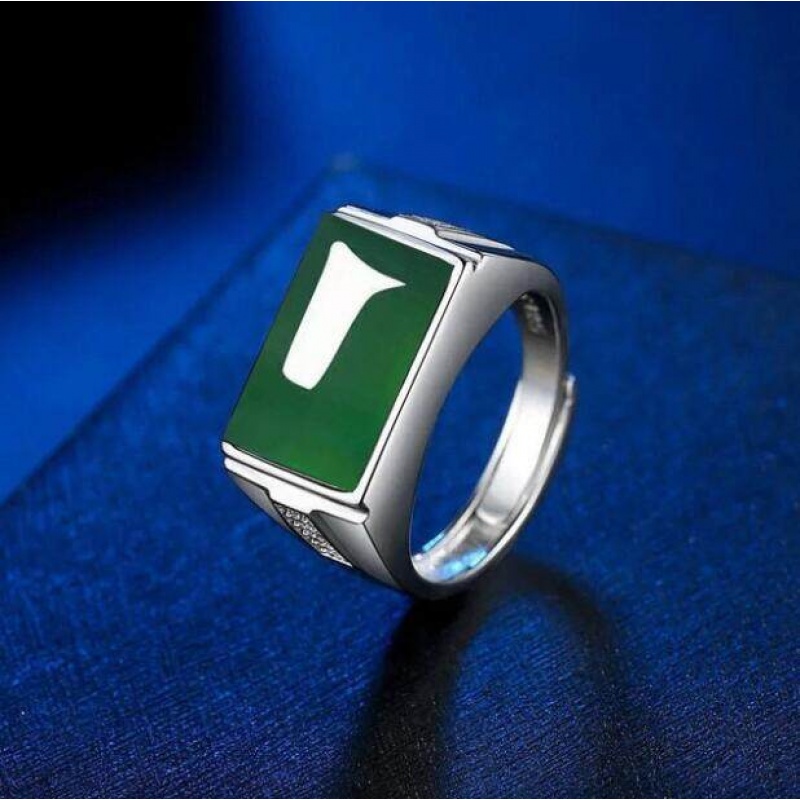 Nhẫn Đeo Tay Đính Đá Thạch Anh Phong Cách retro Thời Trang Cho Nam