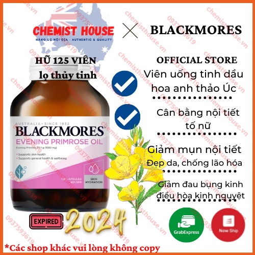 Blackmores Evening Primrose Oil - Viên uống tinh dầu hoa anh thảo Úc