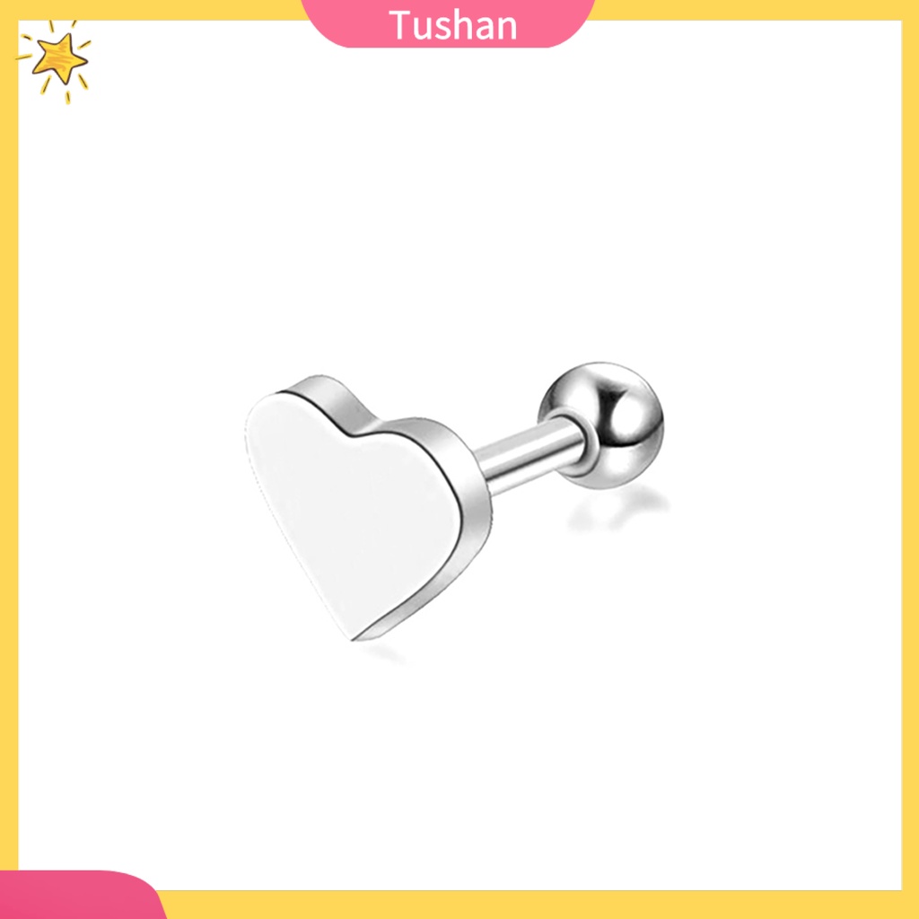 Hoa tai kiểu đinh tán hình trái tim bằng hợp kim