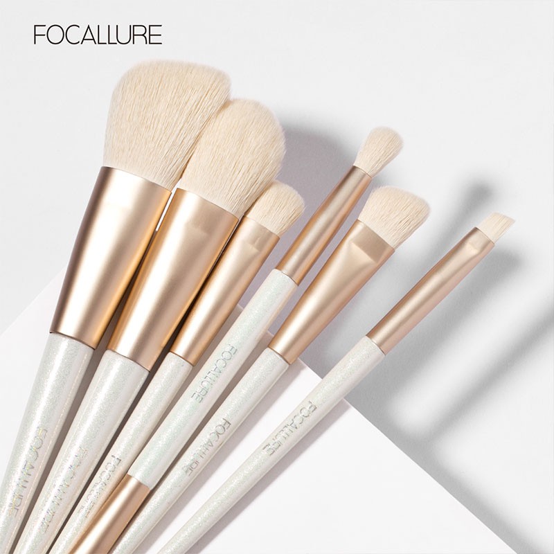 FEIBEU FOCALLURE Double End Blusher Highlighter Eyeshadow Powder Brush Makeup Tool FEIBEU