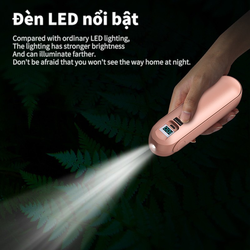 Tai nghe bluetooth Amoi F7 cảm ứng TWS có hộp sạc dạng quạt tích hợp đèn LED hiển thị nguồn