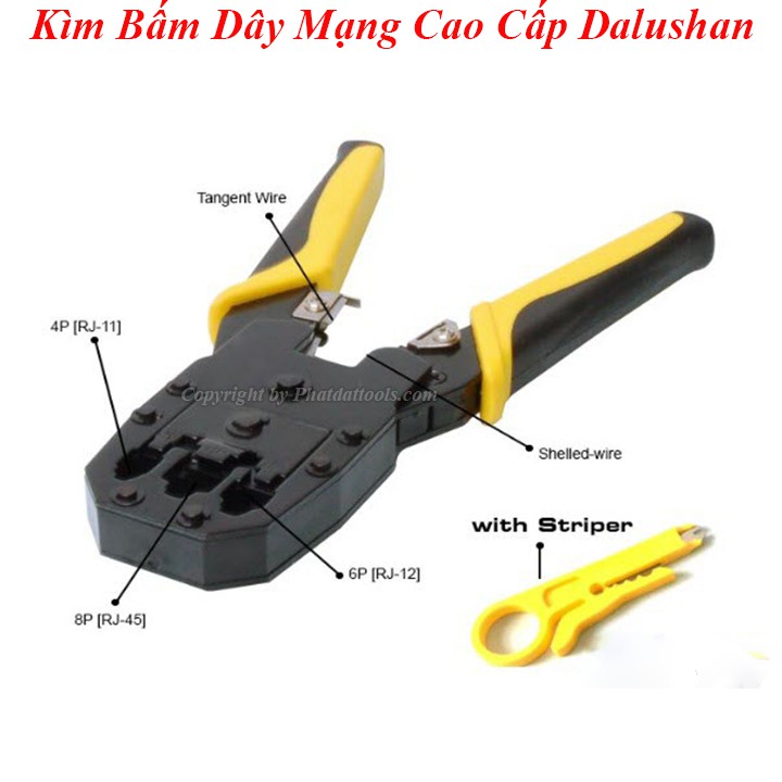 Kìm bấm dây mạng Dalushan-Bấm cáp, tuốt dây mạng