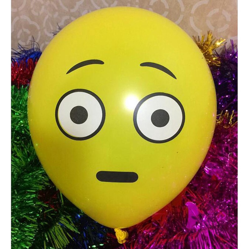 10 Bong Bóng 12 Inches Biểu Tượng Cảm Xúc Emoji Trang Trí Tiệc Sinh Nhật