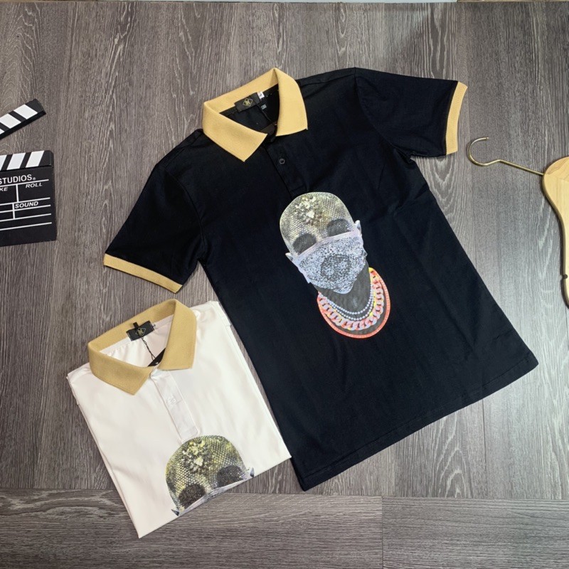 Áo thun cổ trụ thêu logo sói nổi bật(chất liệu cotton 100% | BigBuy360 - bigbuy360.vn