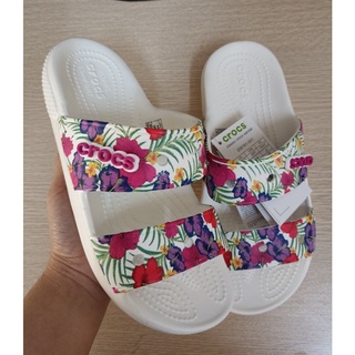 Crocs - dép lê classic 2 quai họa tiết nam nữ, pb106 - p1