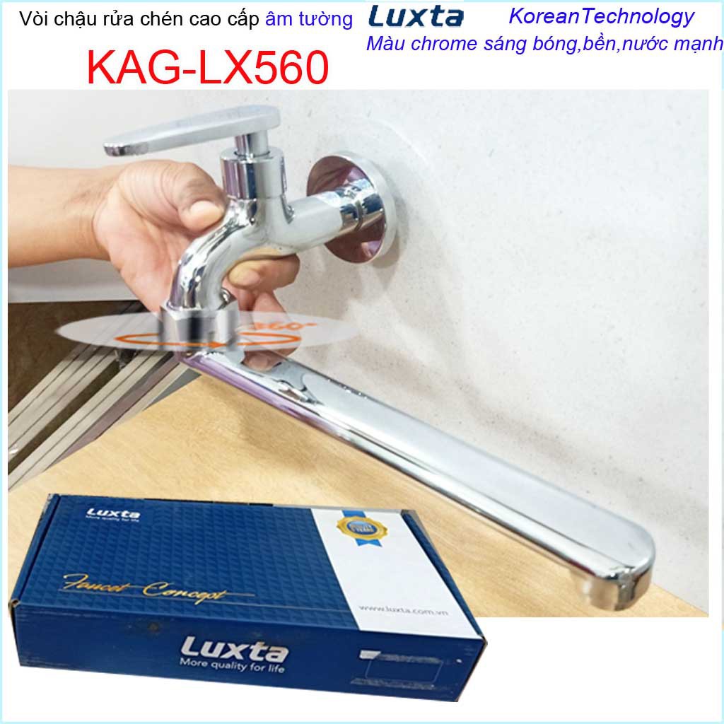 Vòi bếp lạnh gắn tường Luxta, vòi chậu rửa chén bát âm tường KAG-LX560-LX561