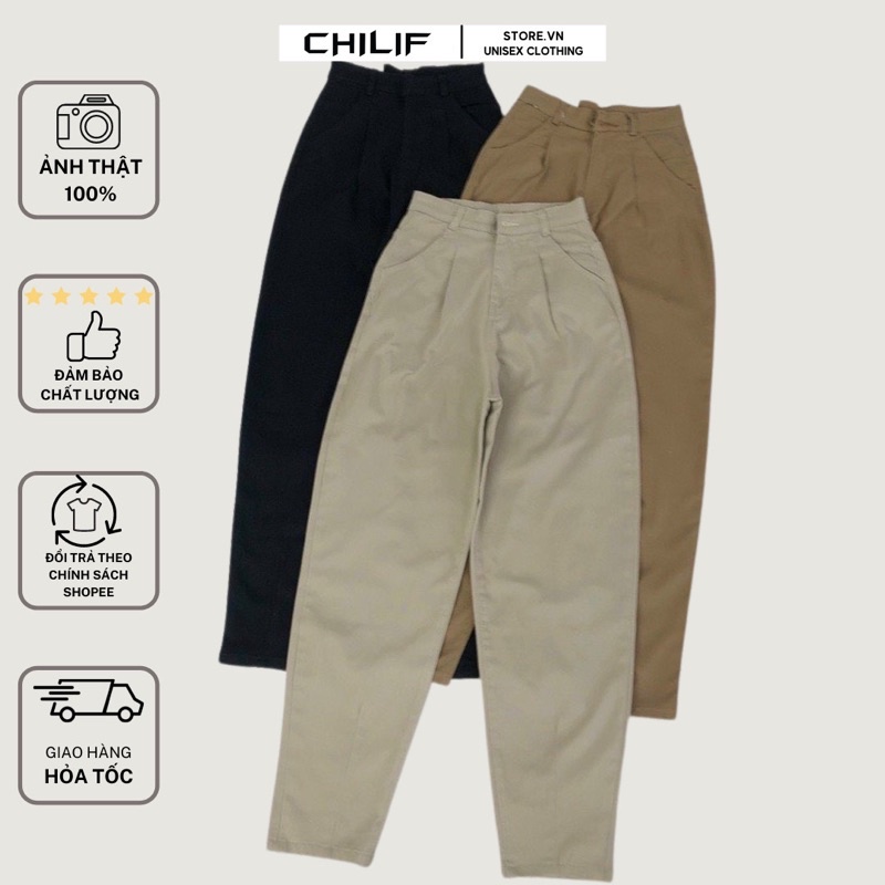 Quần Kaki Jean nữ form to rộng, đẹp form chuẩn [Hình + Video 100% Chilif]