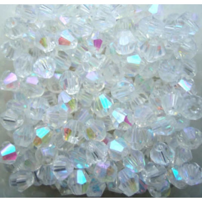 Set chuỗi hạt thủy tinh 4mm màu trắng dùng làm trang sức