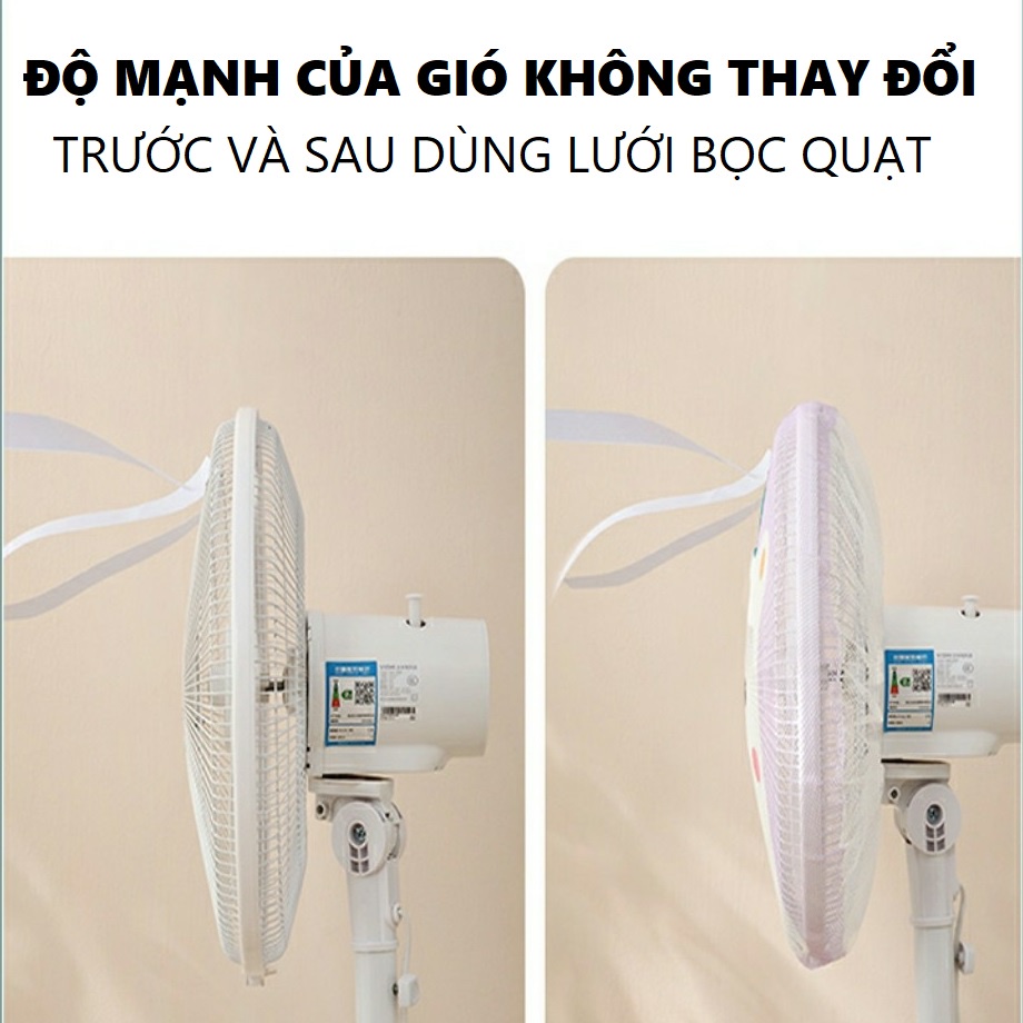 Lưới bọc quạt an toàn cho bé, đồ bọc quạt chống bụi DEXI