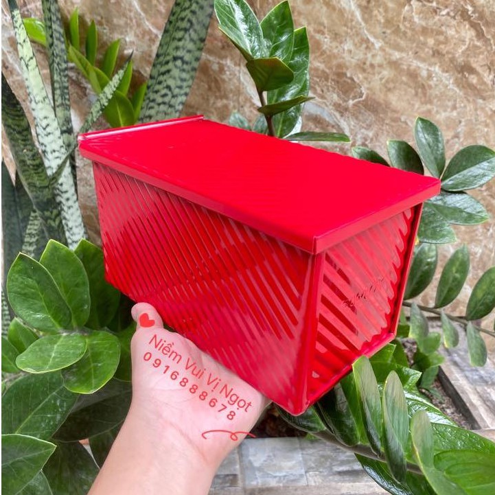 Khuôn Bánh Mì Gối 450gr Màu Đỏ - Suncity