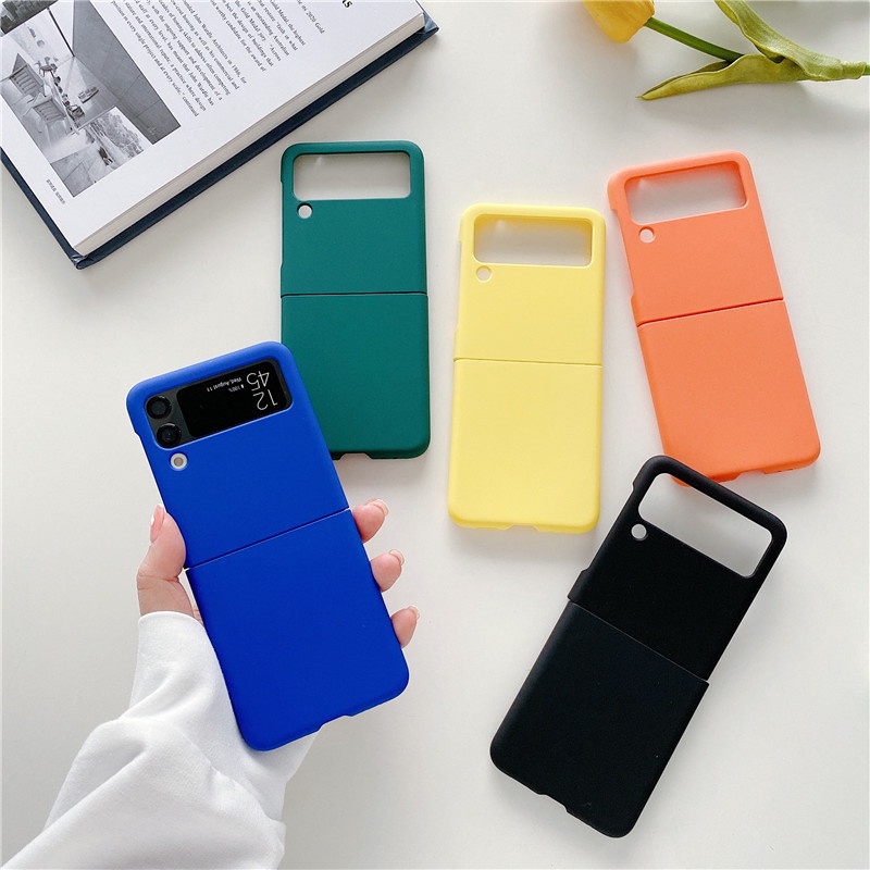 Ốp Điện Thoại Mặt Nhám Chống Sốc Màu Trơn Cho Samsung Galaxy Z Flip 3 5G Flip 3 Zflip3 Z3