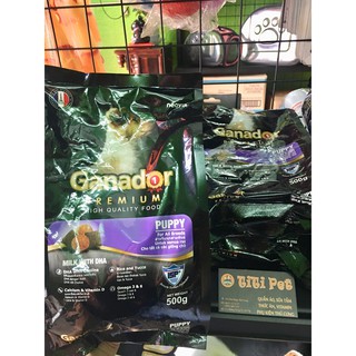 Thức ăn hạt chó lớn và chó con Ganador 500gr