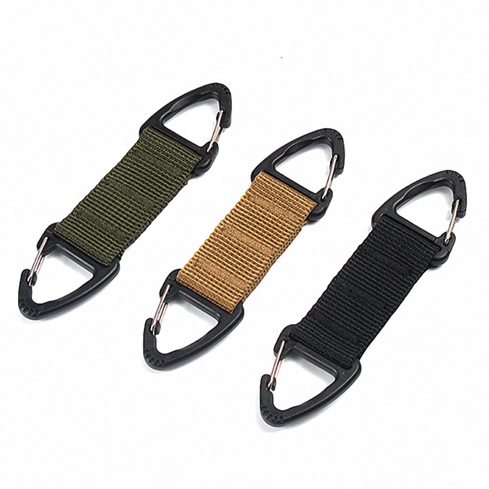 LETTER Multifunction Tactical Camping Hiking Keychain Hook Backpack Bag Accessories Webbing Belt Clip