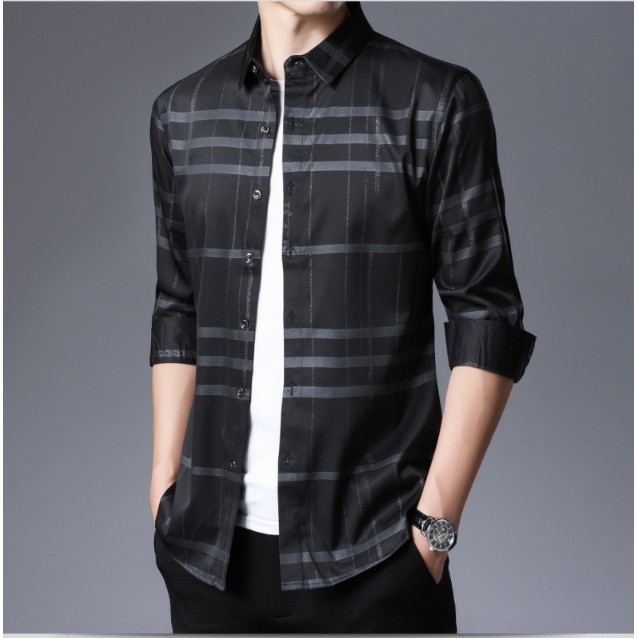 (CAO CẤP)ÁO Sơ Mi Nam Vải Lụa Cao Cấp Mềm Mại - Hàng Xuất Khẩu Cao Cấp SM00018 | BigBuy360 - bigbuy360.vn