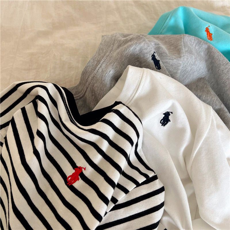 Áo Thun Tay Dài Họa Tiết Kẻ Sọc Thời Trang Xuân Thu Mới Cho Bé