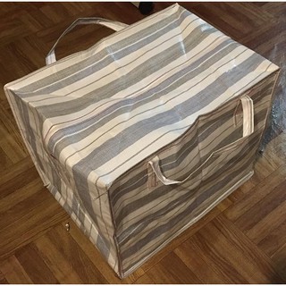 Túi bạt dứa kẻ mã lai dai, mịn đáy lớn 70x60x40 và 60x50x40 cm