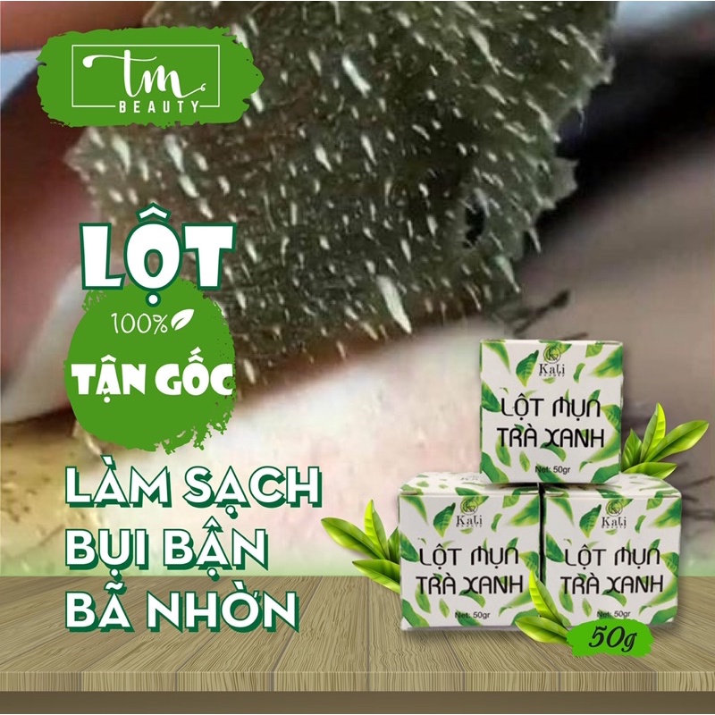 Bột lột mụn trà xanh(30gr/lọ) loại bỏ mụn đầu đen, mụn cám giúp sạch da