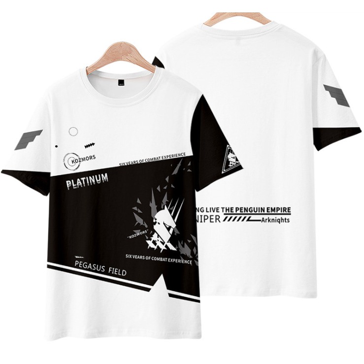 Áo Thun Tay Ngắn Dáng Rộng In Họa Tiết Hoạt Hình Arknights Sniperg / GUARD / EXUAICI Nhật Bản 3D Thời Trang Thường Ngày Cho Nam Và Nữ