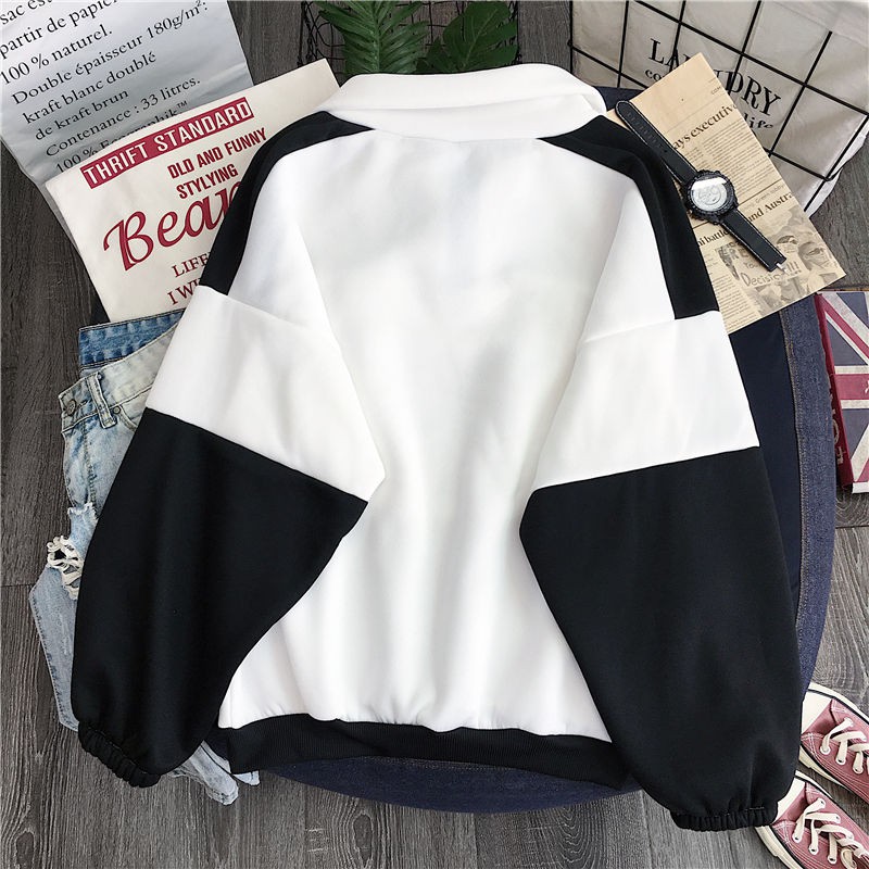 Áo Khoác Sweater Cổ Lọ Dáng Rộng Phối Nhung Dày Ấm Áp Cho Nam Size X-3xl