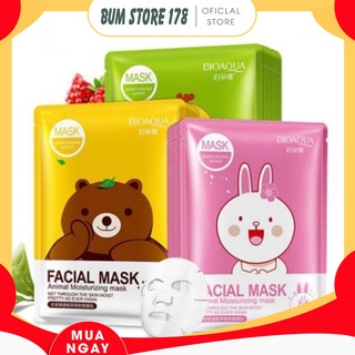 Lẻ 1 Miếng Mặt Nạ Bioaqua Nội Địa Trung Gấu Thỏ Vịt
