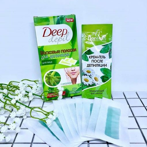 Wax Lông Mặt Deep Depil, Miếng Wax Ria Mép Deep Depil (Hộp 10 Miếng)