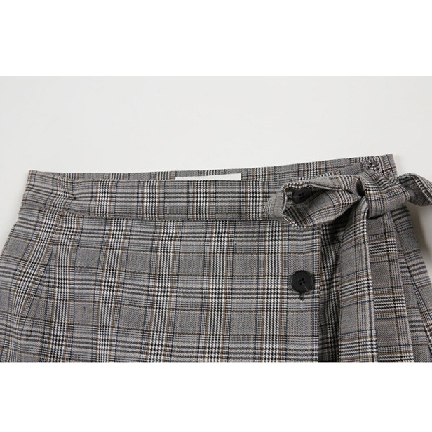 Chân váy chữ a lưng cao kẻ sọc đính nơ xinh xắn 26477