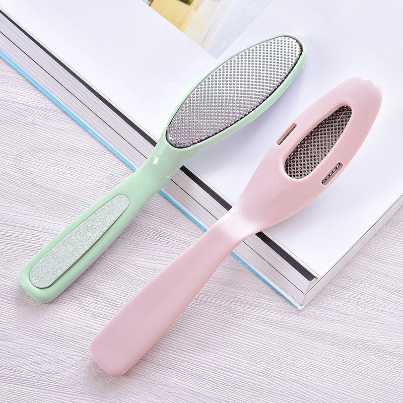 Dụng Cụ Chà Gót Chân Hai Đầu Bằng Inox Màu Sắc Ngẫu Nhiên