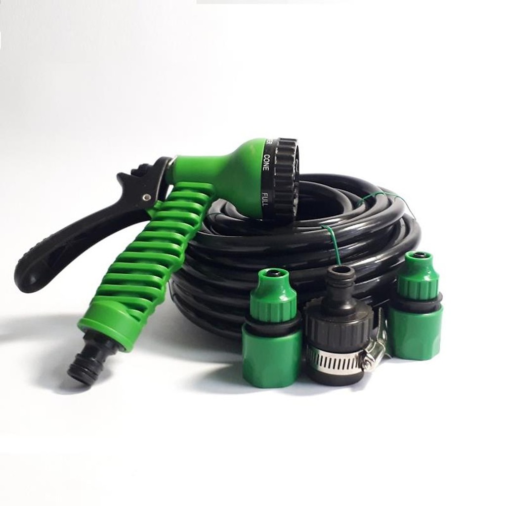 Bộ Vòi Xịt Nước Tưới Cây, Rửa Xe đa năng 7 Trong 1, Kèm 10m Dây 8/11 Hồng Thanh Garden