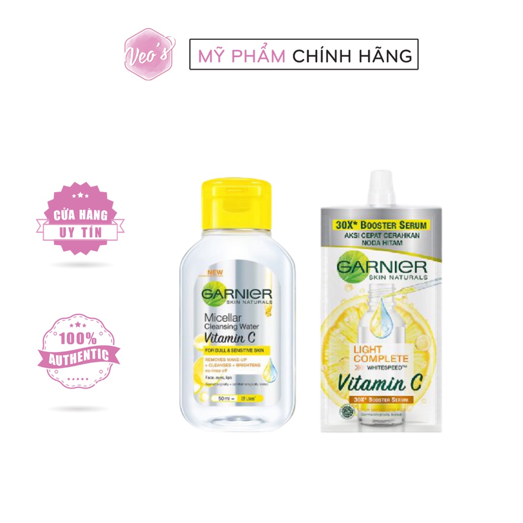 [Quà tăng] Tẩy trang garnier Vitamin C 50ml hoặc Serum Garnier Vitamin C 7.5ml ( tặng kèm ngẫu nhiên với đơn hàng 199k )