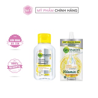 Tẩy trang garnier Vitamin C 50ml hoặc Serum Garnier Vitamin C 7.5ml