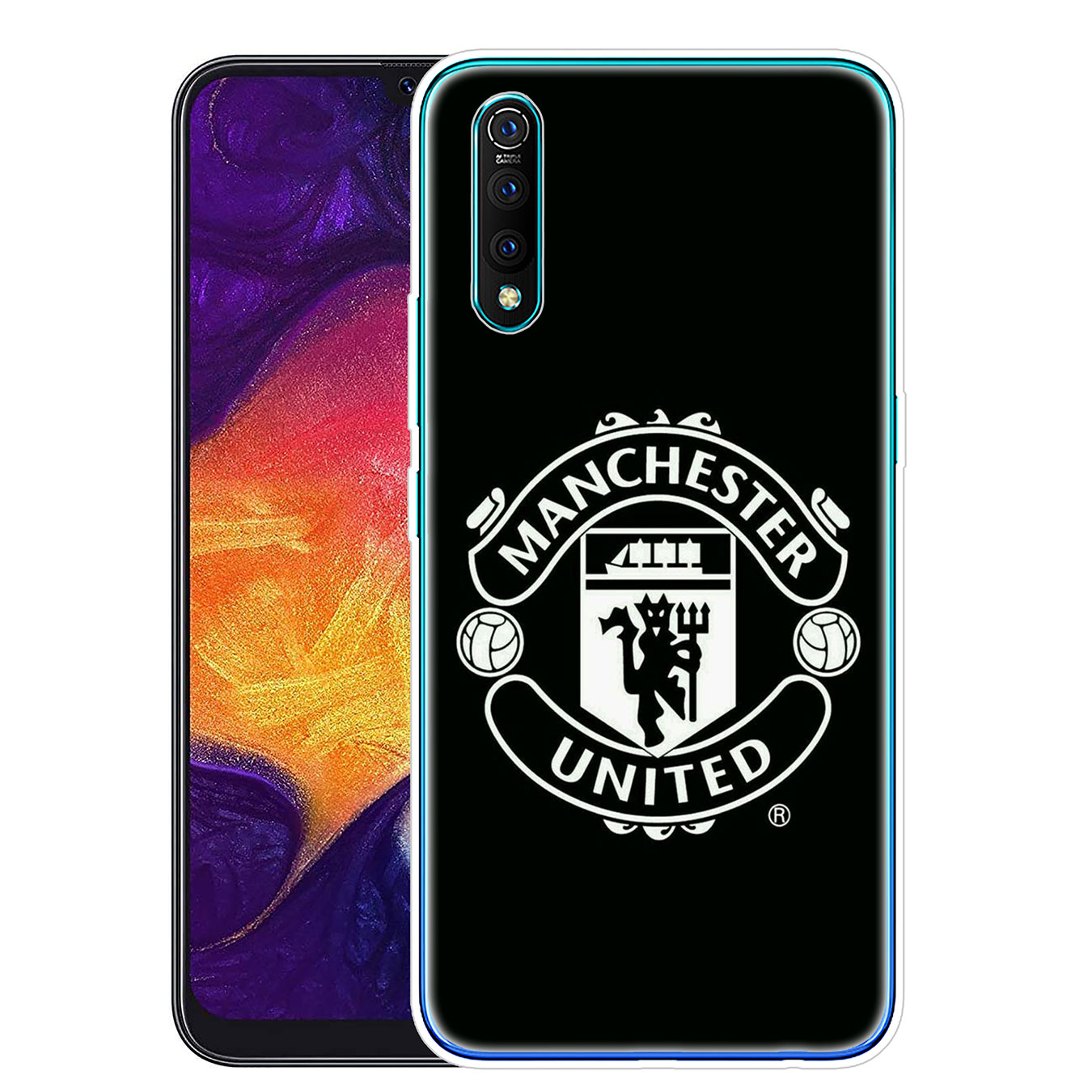 Ốp điện thoại silicon hình FC Manchester United cho iPhone XR X XS Max 7 8 6 6s Plus + 6Plus 7Plus 8Plus