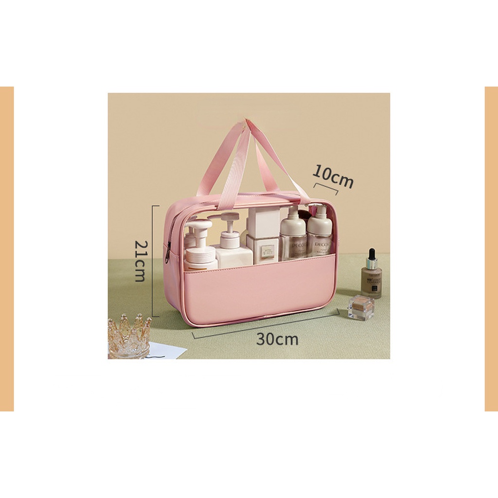 Túi Đựng Mỹ Phẩm Da pu Chống Thấm Nước Sức Chứa Lớn Tiện Dụng