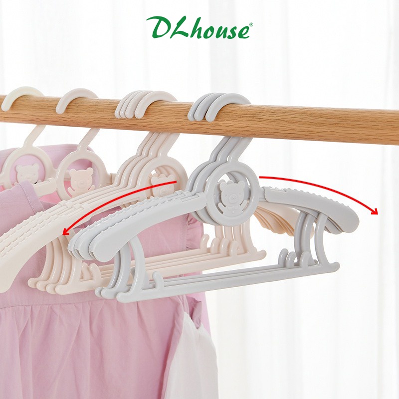 SET 5 cái móc treo quần áo trẻ em đa năng, điều chỉnh độ dài ngắn (Hàng có sẵn)