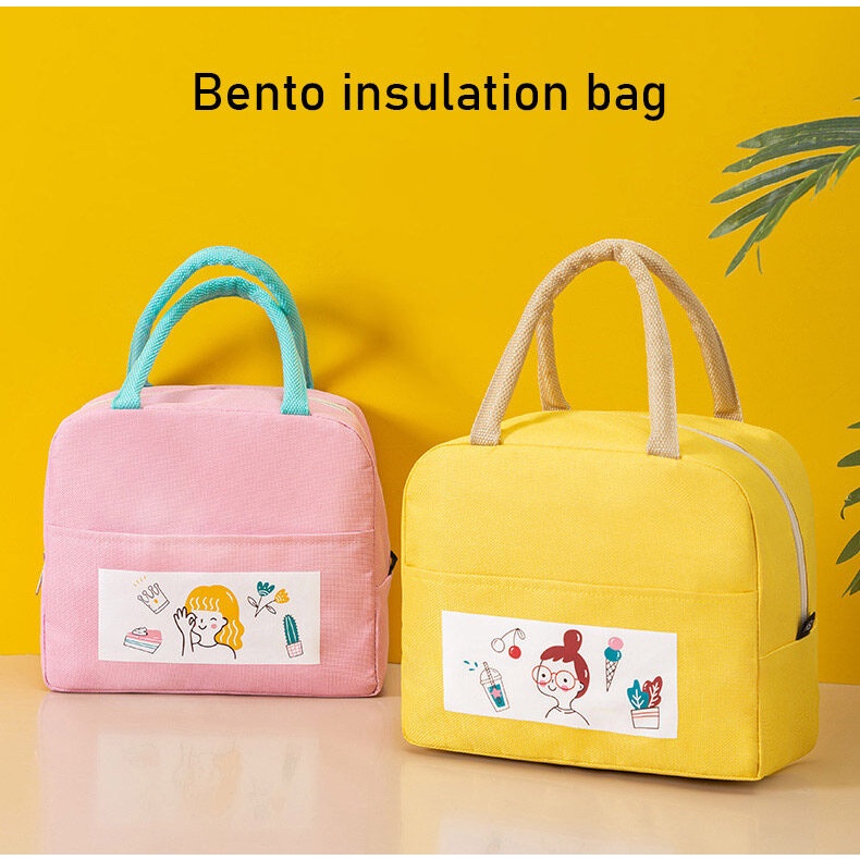 ONLY HOUSE Túi Đựng Hộp Cơm Trưa Lót Giấy Nhôm Cách Nhiệt Họa Tiết Vịt Vàng Nhỏ Nhắn Dành Cho Học Sinh