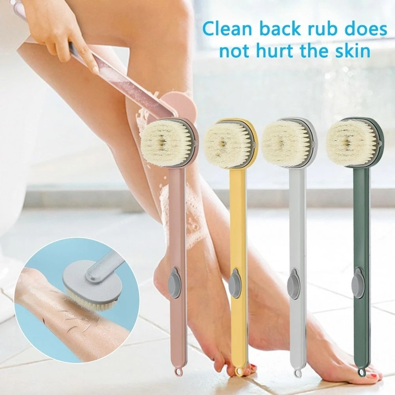 Bàn Chải Tắm Lông Mềm Tay Cầm Dài Có Thể Tháo Rời Kèm Bình Đựng Chất Lỏng / Cọ Vệ Sinh Nhà Tắm