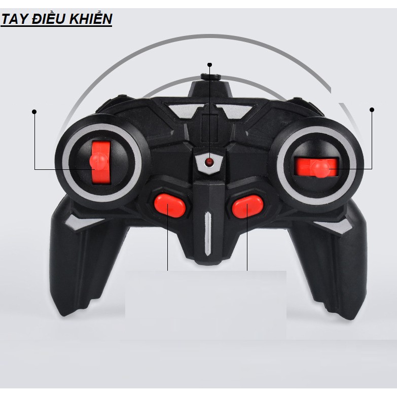 Xe ô tô điều khiển từ xa xoay 360 độ kèm pin sạc và cáp đồ chơi trẻ em