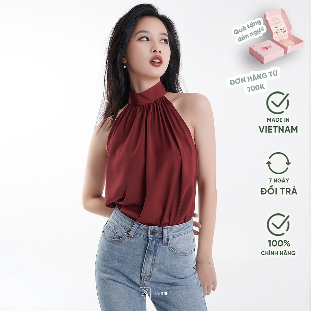 Áo yếm cổ trụ sát nách xinh xắn Haley Harriet