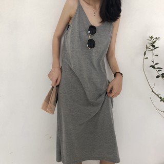 Váy thun hai dây dáng suông dài (ORDER)- Có ảnh thật