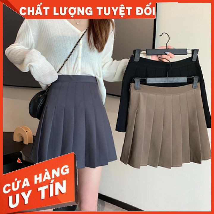 Váy xếp ly nữ tính với eo cao khoe chọn vòng eo con kiến váy chữ A cho ngày hè 2021