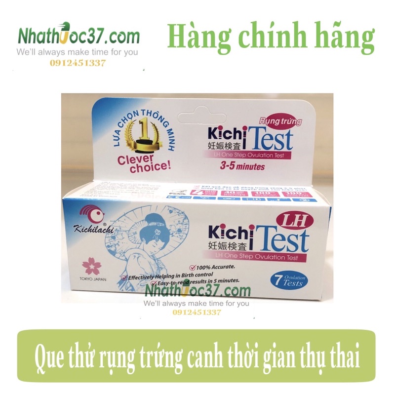 Que thử rụng trứng Kichi Test (hộp 7 que)