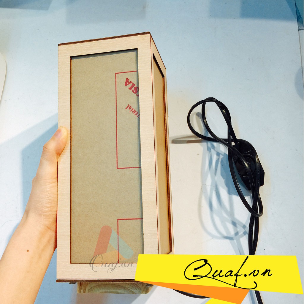 Phôi khung đèn tranh gỗ chữ nhật in ảnh