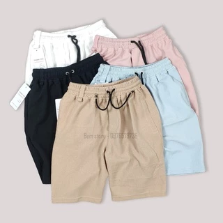 Quần đùi thun nam, quần đùi nam vải cotton xốp thái mềm mịn, co dãn, thấm hút mồ hôi