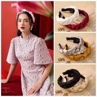 Mấn bờm padded headband tết lụa phồng to nổi bật FIONA