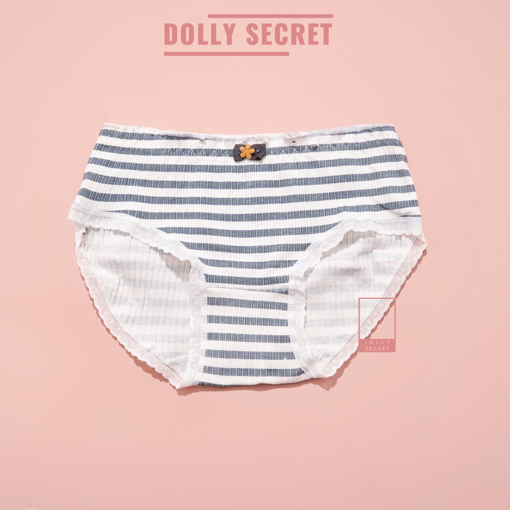 Quần lót len tăm viền ren dễ thương đính nơ dễ thương cho nữ DOLLYSECRET QL041 | BigBuy360 - bigbuy360.vn