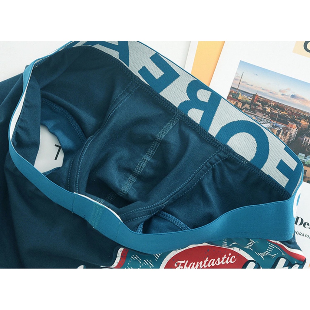 QUẦN LÓT NAM - BOXER Đùi Viền Bo Logo Summer - Cotton Xịn Sò