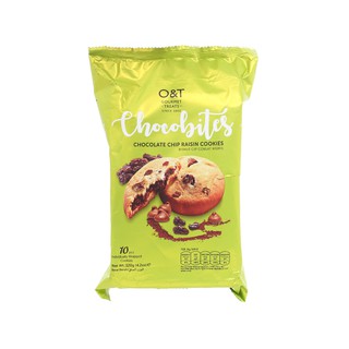 [ Nhập Khẩu ] Bánh quy socola chip và nho khô O&T Chocobites gói 120g