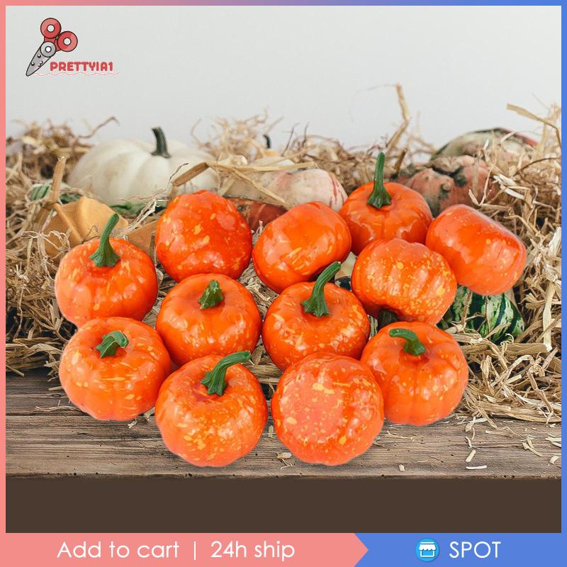 Bí Ngô Nhân Tạo Bằng Xốp Trang Trí Halloween / Giáng Sinh / Giáng Sinh [Prettyia1]