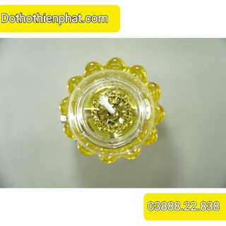 Đèn dầu thờ cúng hoa sen cao 16cm