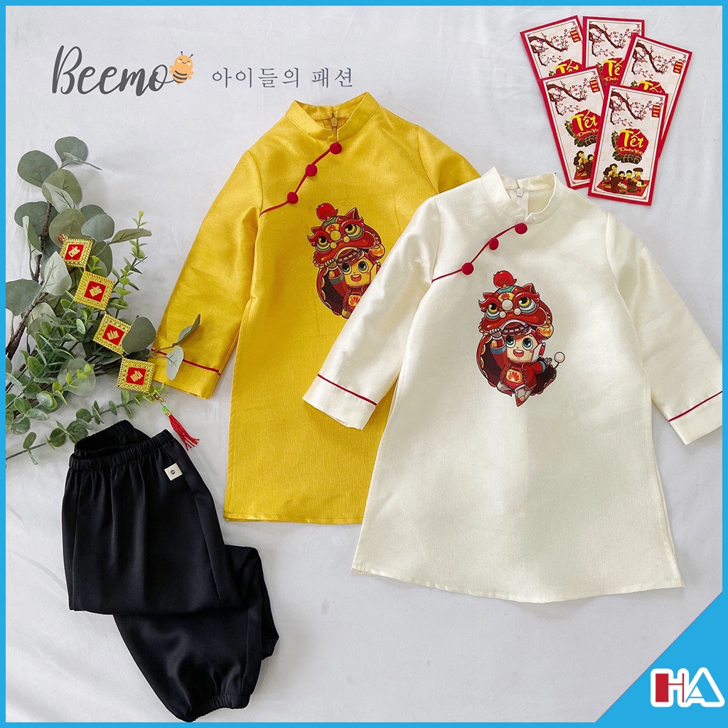 !!XẢ HÀNG GIÁ SỐC!!Set áo dài cách tân bé trai thương hiệu Beemo nổi tiếng hàng chất lượng cao mặc dịp lễ tết