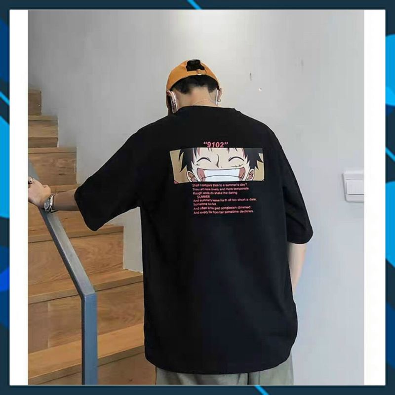 Áo thun Unisex Nam nữ Tay lỡ Phông Rộng in hình Lufy